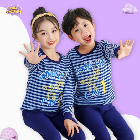 Blue Strips Print Kids Wear