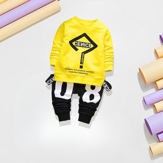 Yellow Design Soft Premium Sweatshirt & Trouser Pair