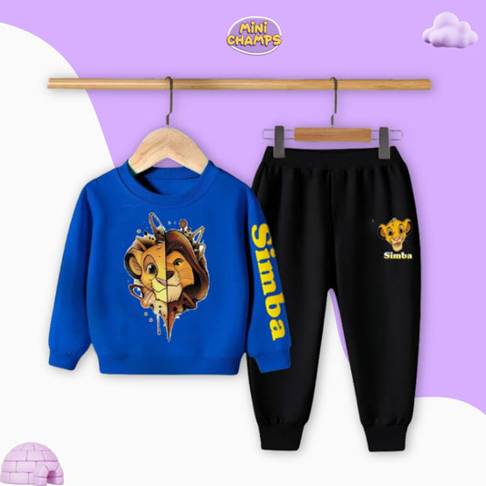 Lion Simba Sweatshirt Set - Blue