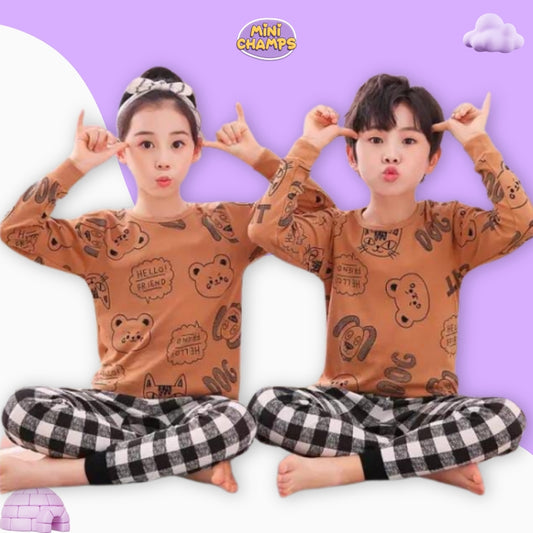 Hello Friends Print Kids Wear