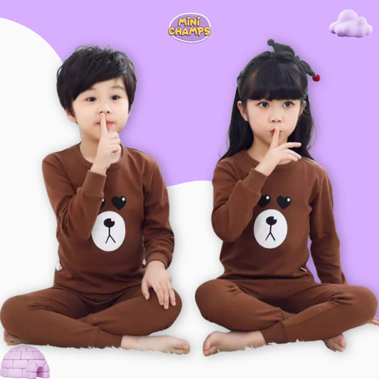 Brown Bear Print Kids Wear