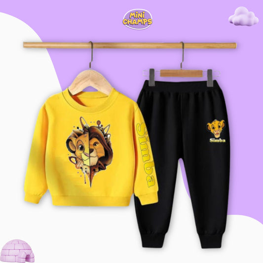 Lion Simba Sweatshirt Set - Yellow