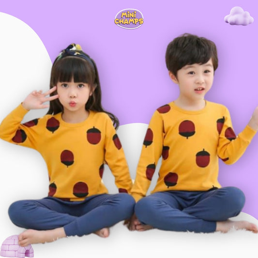 Yellow Printed Kids Wear