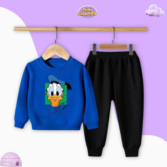 Donald Duck Printed Sweatshirt Set - Blue