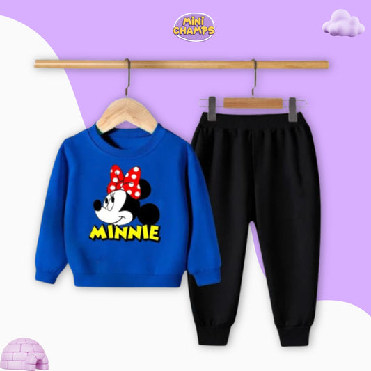 Minnie Mouse Printed Sweatshirt Set - Blue