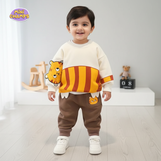 Mini Tiger Print- Off White