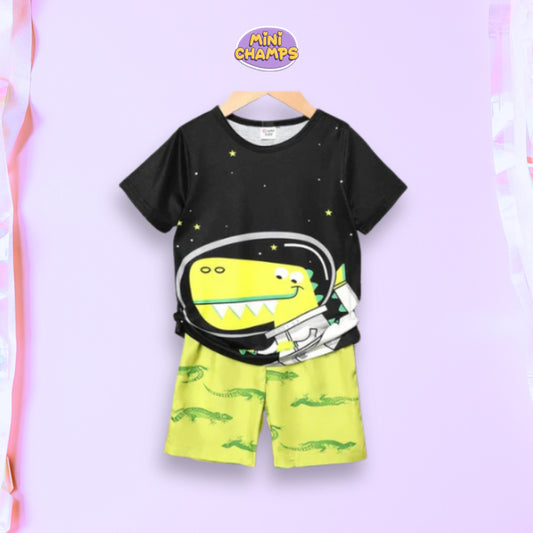 Black Lemon Dragon Short Set