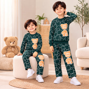 Little Bear Green Tracksuit Set For both