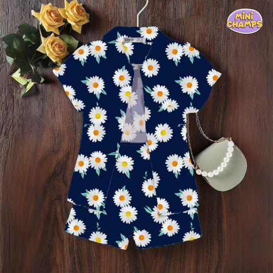 Daisy Printed Set - Blue