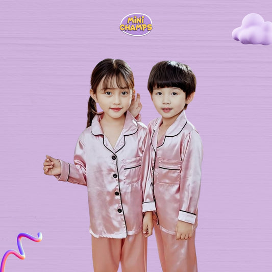 Kids NightSuit - Light Pink