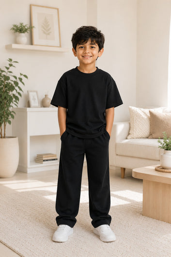 Boys Plain Co-Ord Set –  (T-Shirt & Jogger Pants)