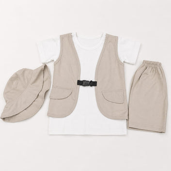 Boys Casual Vest & Shorts Outfit Set