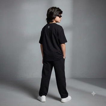 Boys Plain Co-Ord Set –  (T-Shirt & Jogger Pants)