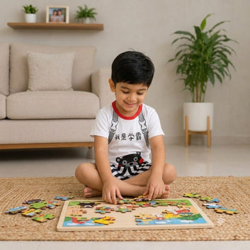 Boys Cartoon Bear Backpack Graphic Tee & Striped Shorts Set
