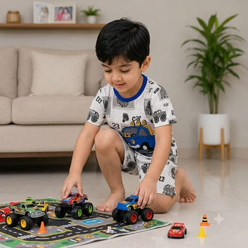 Boys' Monster Truck Graphic Tee & Shorts Set