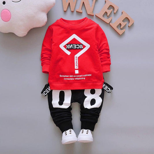 Red Soft Premium Sweatshirt & Trouser Pair